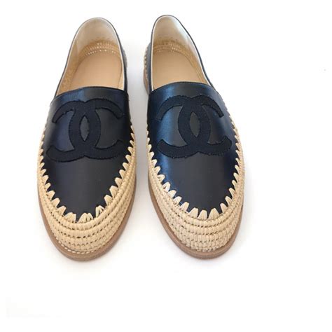 chanel espadrille black|shop Chanel espadrilles online.